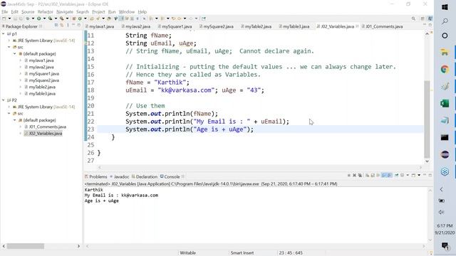 Java 4 Kids _ Sep-Oct 2020 LIVE Training's and Projects - Day 02 Strings Int If Statement For Loop смотреть онлайн