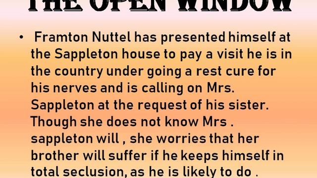 REVISION OF THE TEMPEST, THE OPEN WINDOW, THANK YOU MAAM,THE ROWLAND RUBY смотреть онлайн