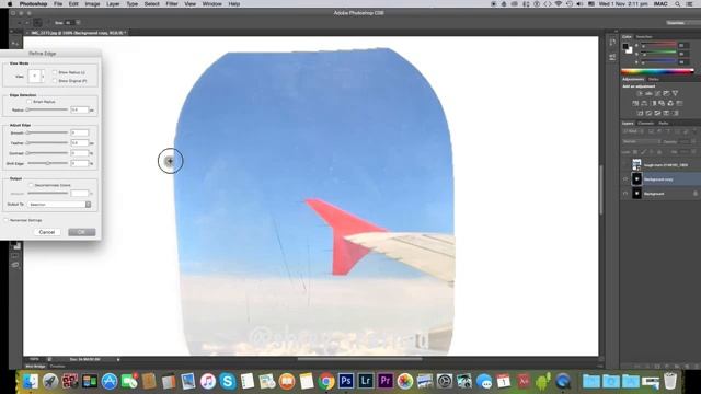 Photoshop Tutorial | Airplane window view manipulation in just 2 mins | смотреть онлайн
