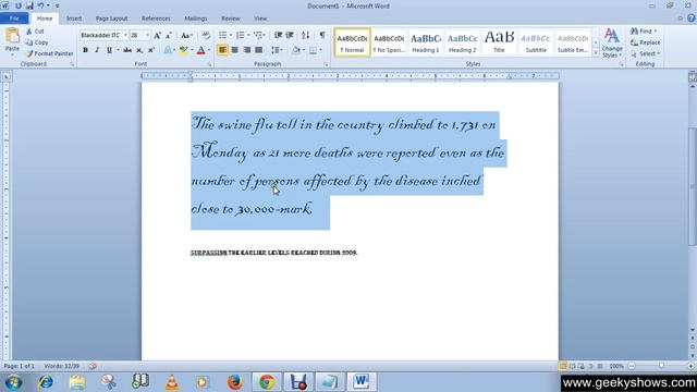Microsoft Office Word 2010 Change Font, Font Size, Font Color смотреть онлайн