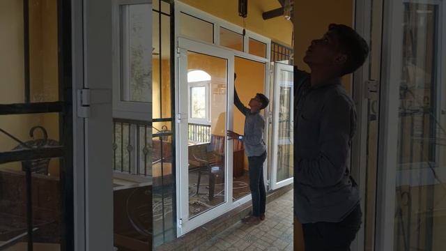 Upvc casemnt double doors with 3 D hinges and locking systems смотреть онлайн