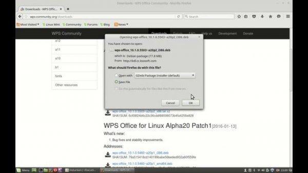 Install WPS Office ( Kingsoft Office) in Linux Mint / Ubuntu