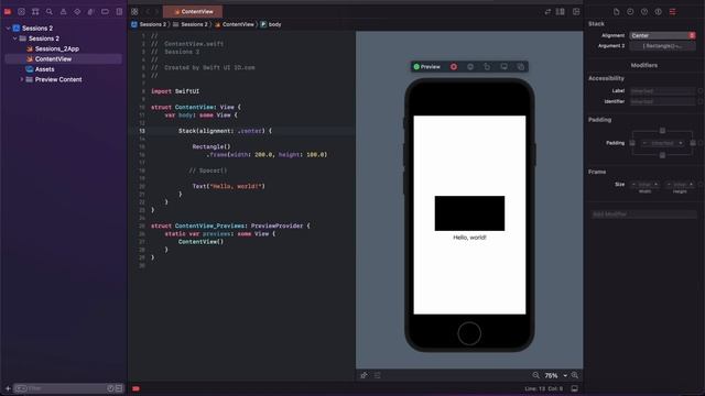 Learn how to use HStack, VStack, ZStack with spacing and alignment | SwiftUI tutorial for beginners смотреть онлайн