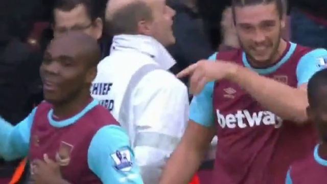 Amazing goal Andy Carroll 55' vs Liverpool - 2-1-2016 смотреть онлайн