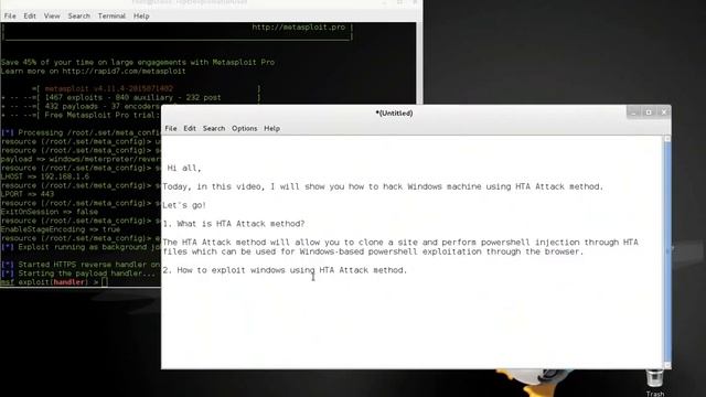 7. Kali Linux Tutorial Exploit Windows 7 8 10 using HTA Attack Method смотреть онлайн