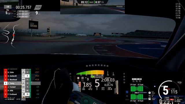 Sky194: SOME GOOD ACTION! / ACC LFM COACH DAVE SPRINT@ COTA/ Bentley GT3 / W SETUP & LINK смотреть онлайн