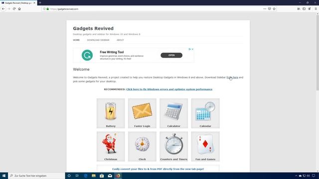 Sidebar in Windows 10 mit Gadgets смотреть онлайн