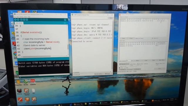 Arduino - PHPoC Shield Raw TCP Client смотреть онлайн