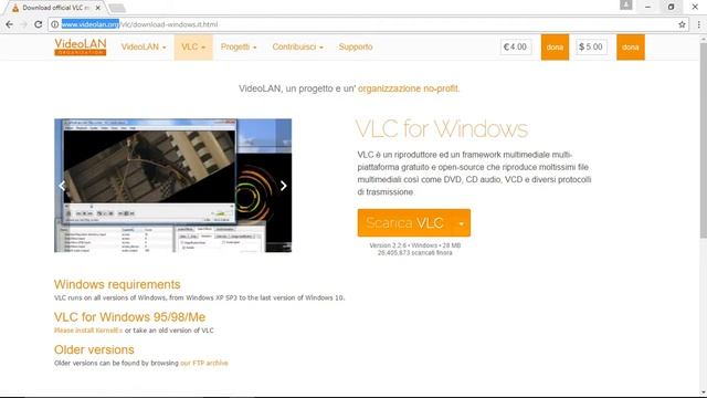 Videolan VLC смотреть онлайн