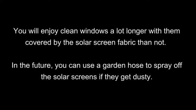 Should I clean my windows before you install the solar screens ? смотреть онлайн