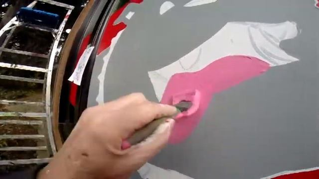 WINDOW PAINTING A BULLDOG смотреть онлайн