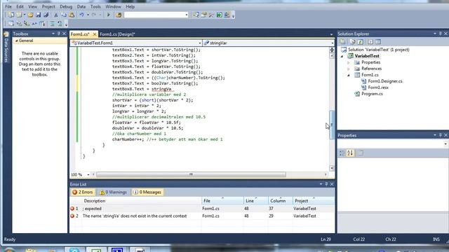 Programmering C# Windows form VariabelTest del 4 bool string смотреть онлайн