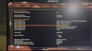 update Bios main gigabyte Z370 d3h