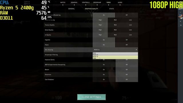 Ryzen 5 2400g APU | Vega 11 Valorant 1080p All settings смотреть онлайн