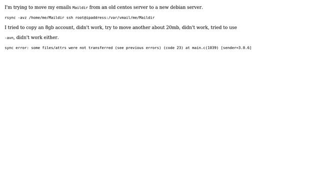 Unix & Linux: rsync error: some files/attrs were not transferred смотреть онлайн