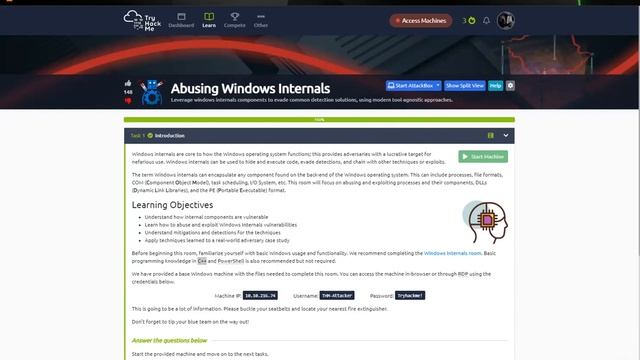 TRYHACKME Abusing Windows Internals (AKA abusing my brain) смотреть онлайн