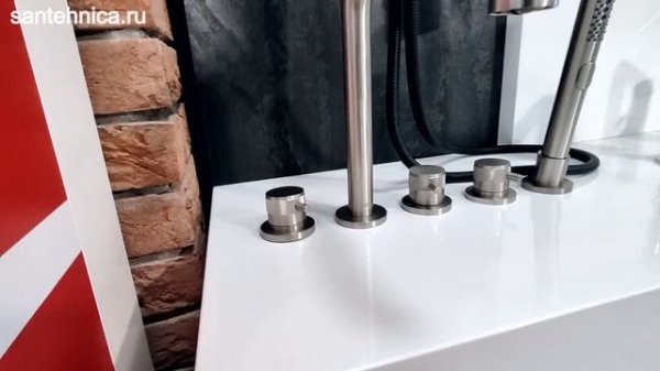 Смеситель Allen Brau Priority 5.31007-BN для ванны и душа, на борт ванны, никель брашированный