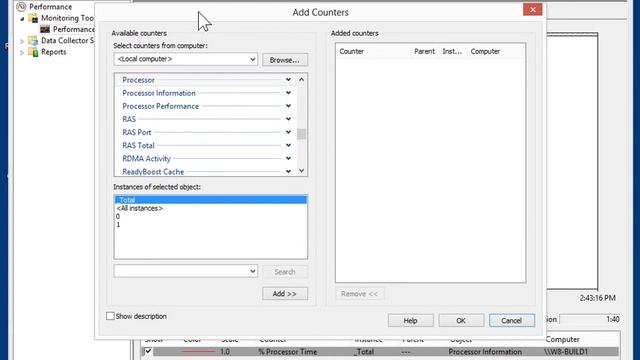 Windows 8.0 Professional - Add Counters to Performance Monitor смотреть онлайн
