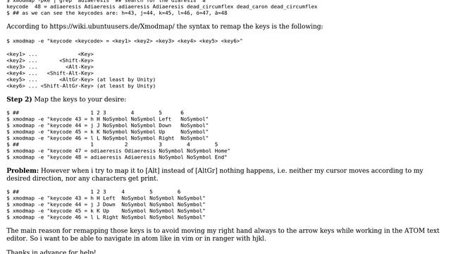 Ubuntu: How to map [Alt] + [hjkl] keys to arrow keys? смотреть онлайн
