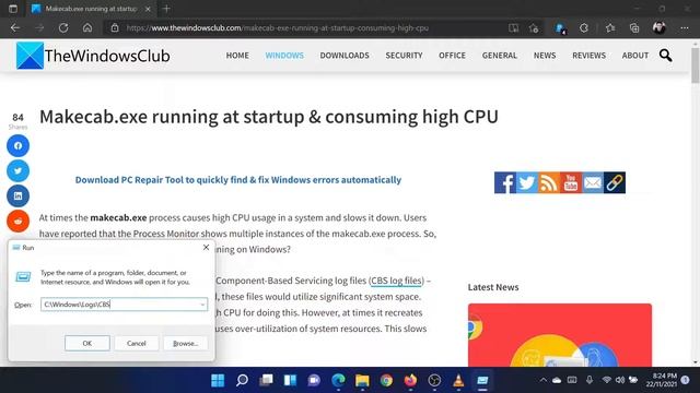 Makecab.exe running at startup & consuming high CPU смотреть онлайн