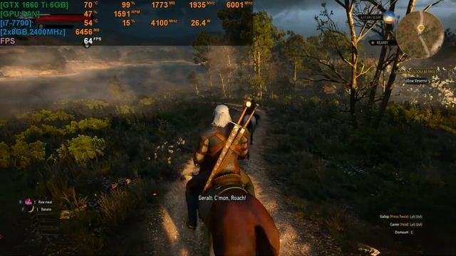 The Witcher 3: Wild Hunt - i7 7700 - MSI GTX 1660 Ti Gaming X 6GB - 16GB RAM - 1080p - Gameplay смотреть онлайн