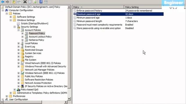 Configure Password Policy via GPO in ADDS - Windows Server 2008 смотреть онлайн