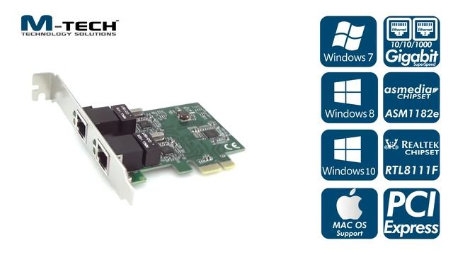 M-TECH MTBK0075 2 Port Gigabit LAN PCI Express Kart смотреть онлайн