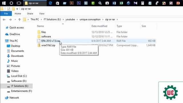 Zip & Rar Archive-Extract with Simple Way | Bangla Tutorial | Unique Conception смотреть онлайн