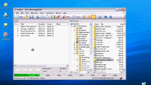 How to burn songs on CD's with Nero 7 Startsmart (mp4) смотреть онлайн