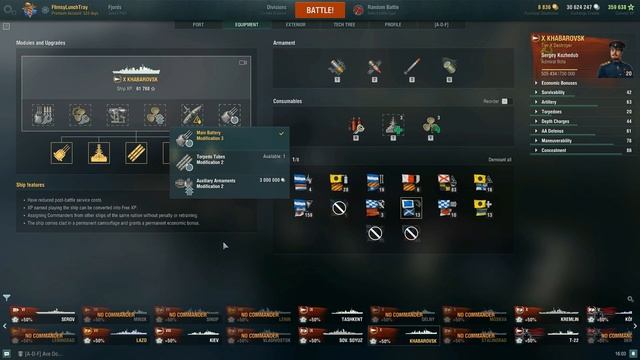 World of Warships - Khabarovsk: Upgrade & Commander Build смотреть онлайн