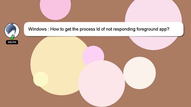 Windows : How to get the process Id of not responding foreground app? смотреть онлайн
