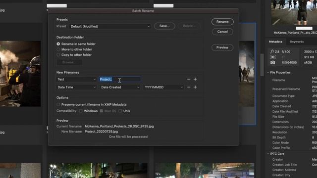 Adobe Bridge Batch Rename Template смотреть онлайн