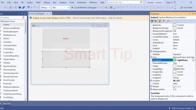 (button forecolor) c++/cli windows forms visual studio code смотреть онлайн