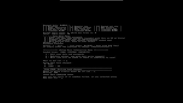reset password using Offline NT Password & Registry Editor смотреть онлайн