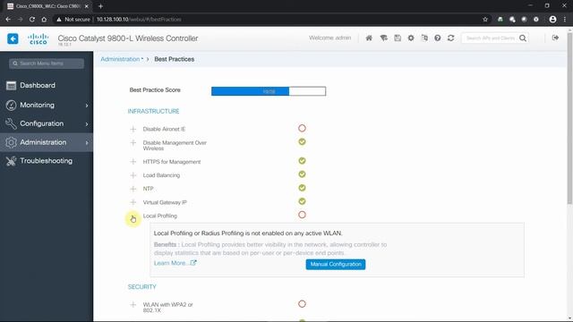 Cisco C9800L Wireless LAN Controller - Web GUI Management смотреть онлайн
