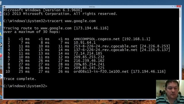 Networking Commands - Tracert смотреть онлайн