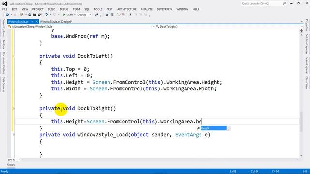 How to Window 7 Docking Form in C# NET 2012 смотреть онлайн