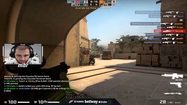 CS:GO - MIBR.FALLEN jogando DM na Europa apos o treino - 18.08.2019 смотреть онлайн