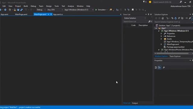 New Web Site - Visual Studio Community 2015 смотреть онлайн