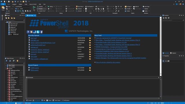 [2018] Sapien PowerShell Studio - Video 2 - Panels смотреть онлайн