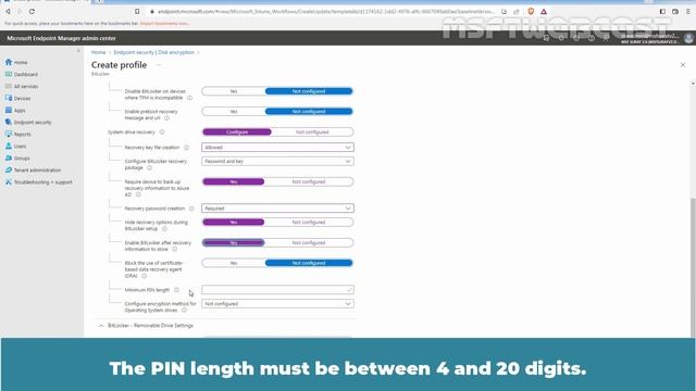 52. Enabling BitLocker on Windows Device without TPM with Intune смотреть онлайн