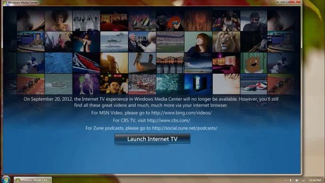 Windows Media Center: Internet TV NO LONGER AVAILABLE 9/20/12 ? смотреть онлайн