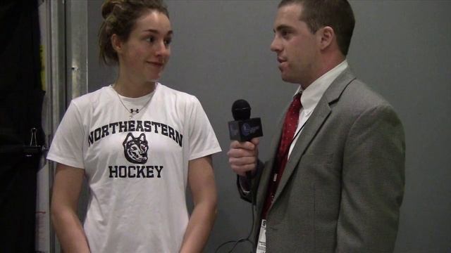 NU goalie Chloe Desjardins WHEA Semifinal Post-Game Reaction смотреть онлайн