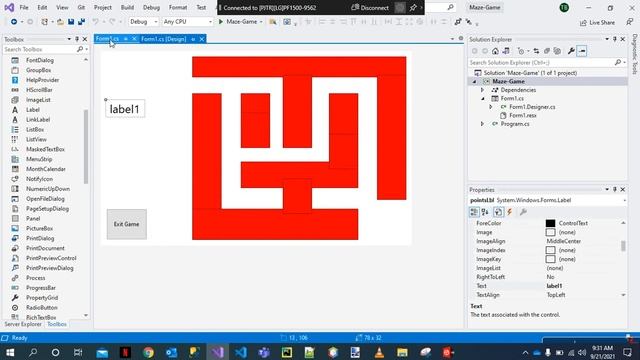 C# Maze Game using picture box events смотреть онлайн