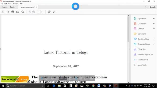 LaTeX Tutorial For Text alignment in Telugu - AwarenessAdda.com смотреть онлайн