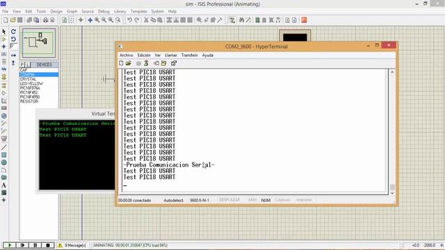 PIC18F4550 USART Hyperterminal C18 Compiler смотреть онлайн