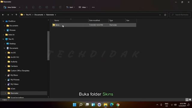 Delete (Hapus) Rainmeter Skins Di Windows