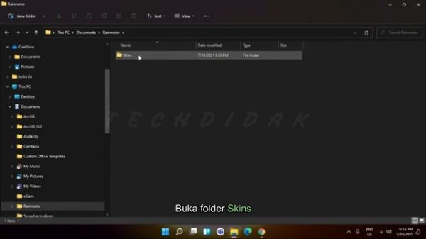 Delete (Hapus) Rainmeter Skins di Windows