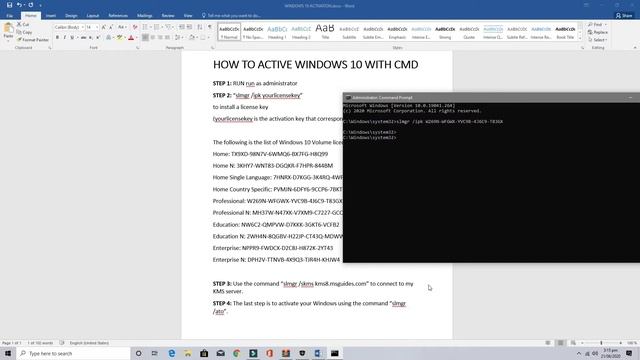 How to ACTIVATE windows 10 | With cmd prompt 2021 смотреть онлайн