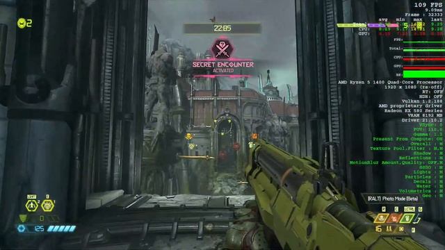 DOOM Eternal RX 580 8GB Medium Settings